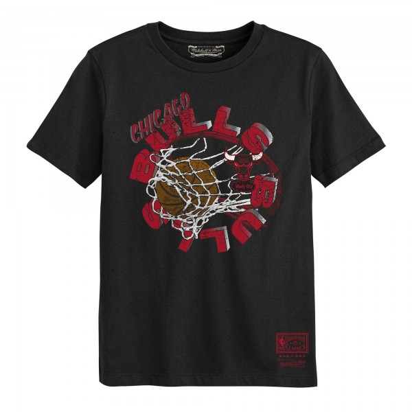 Дошкольнику Chicago Bulls Mitchell & Ness Black In The Net T-Shirt