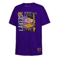 Футболка Подростковая Los Angeles Lakers Mitchell & Ness Purple Retro 90s Poster