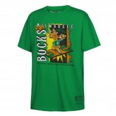 Подростковая Milwaukee Bucks Mitchell & Ness Green Retro 90s Poster T-Shirt