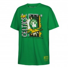 Подростковая Boston Celtics Mitchell & Ness Kelly Green Retro 90s Poster T-Shirt
