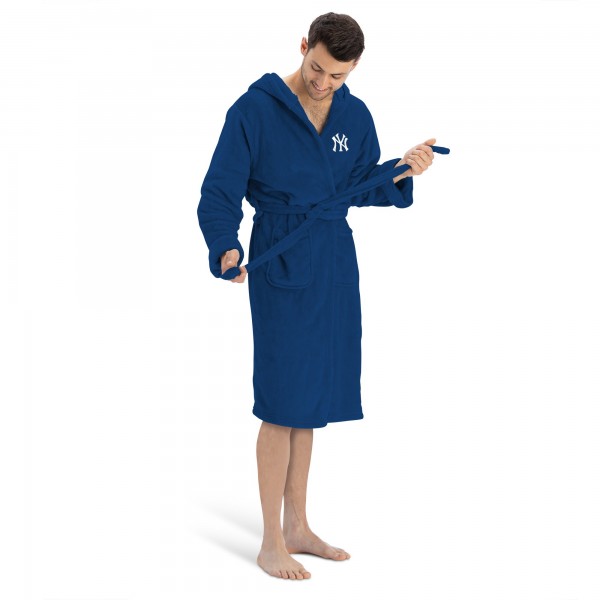 New York Yankees The Northwest Group Blue Hooded Silk Touch Robe