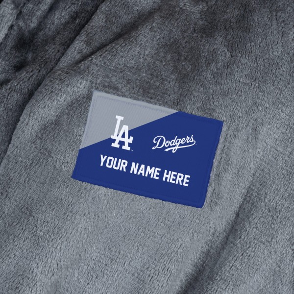 Los Angeles Dodgers The Northwest Group Charcoal Snipe Personalized Robe