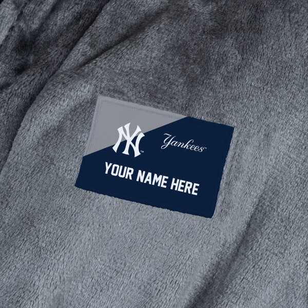 New York Yankees The Northwest Group Charcoal Snipe Personalized Robe