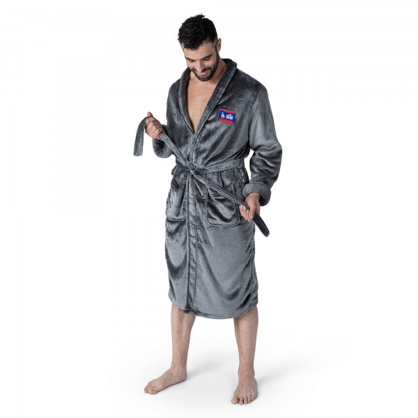Los Angeles Dodgers The Northwest Group Charcoal 2024 World Series Multi Champs Keepsake Silk Touch Robe