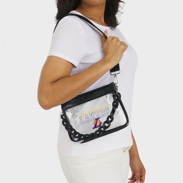 Los Angeles Lakers WEAR by Erin Andrews Plastic Chain Mini Crossbody