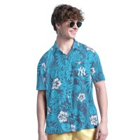 Рубашка с коротким рукавом New York Yankees Margaritaville Navy Palm Shade Party