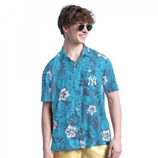 Рубашка с коротким рукавом New York Yankees Margaritaville Navy Palm Shade Party