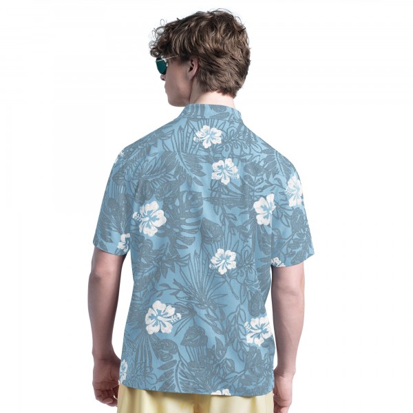 Los Angeles Dodgers Margaritaville Blue Palm Shade Party Button-Up Shirt