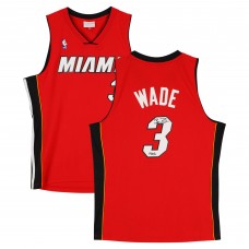 Игровая джерси Dwyane Wade Miami Heat Autographed Fanatics Authentic Red Mitchell & Ness 2005-06 Swingman with Flash Inscription