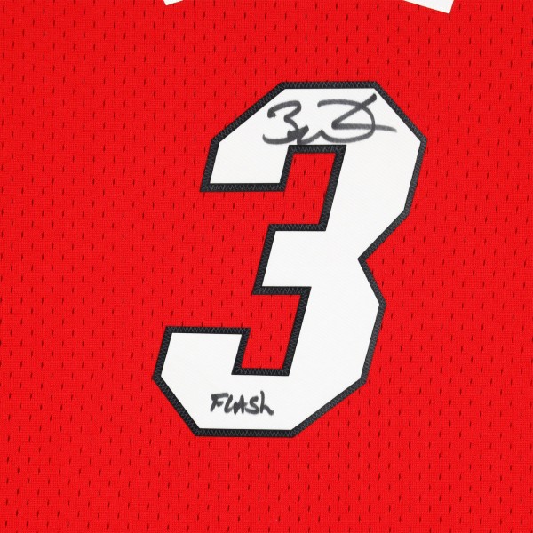 Игровая джерси Dwyane Wade Miami Heat Autographed Fanatics Authentic Red Mitchell & Ness 2005-06 Swingman with Flash Inscription