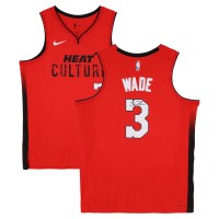Игровая джерси Dwyane Wade Miami Heat Autographed Fanatics Authentic Red 2024-25 City Edition Swingman