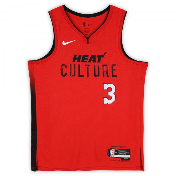 Игровая джерси Dwyane Wade Miami Heat Autographed Fanatics Authentic Red 2024-25 City Edition Swingman