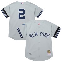 Джерси New York Yankees Derek Jeter Mitchell & Ness Gray Cooperstown Collection 2000 World Series Authentic