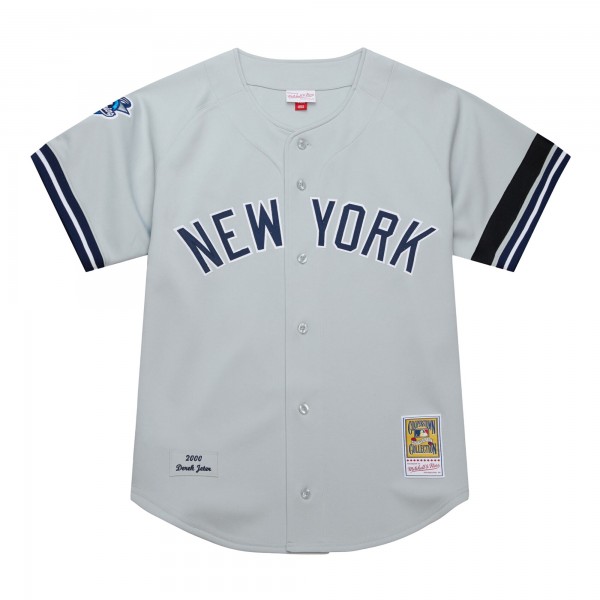Джерси New York Yankees Derek Jeter Mitchell & Ness Gray Cooperstown Collection 2000 World Series Authentic