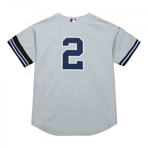Джерси New York Yankees Derek Jeter Mitchell & Ness Gray Cooperstown Collection 2000 World Series Authentic