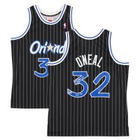 Игровая джерси Shaquille ONeal Orlando Magic Autographed Fanatics Authentic Black Mitchell & Ness 1994-95 Swingman with HOF 16 Inscription