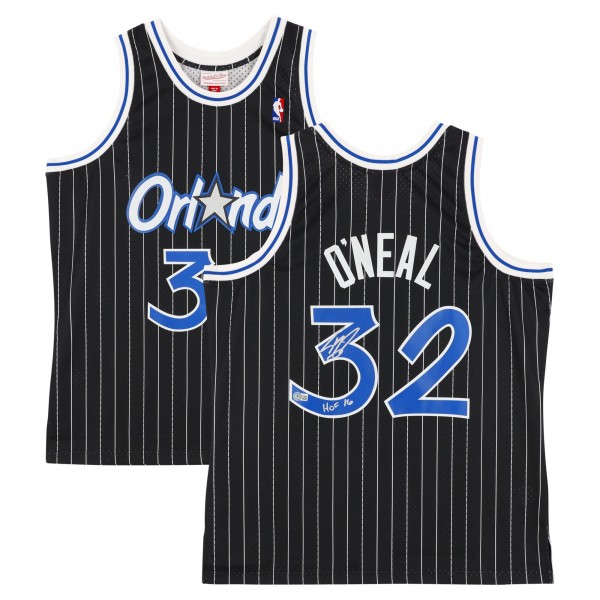 Игровая джерси Shaquille ONeal Orlando Magic Autographed Fanatics Authentic Black Mitchell & Ness 1994-95 Swingman with HOF 16 Inscription