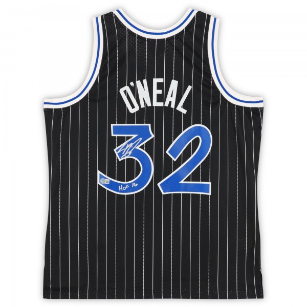 Игровая джерси Shaquille ONeal Orlando Magic Autographed Fanatics Authentic Black Mitchell & Ness 1994-95 Swingman with HOF 16 Inscription