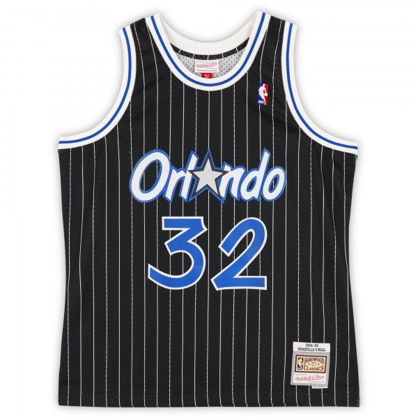 Игровая джерси Shaquille ONeal Orlando Magic Autographed Fanatics Authentic Black Mitchell & Ness 1994-95 Swingman with HOF 16 Inscription