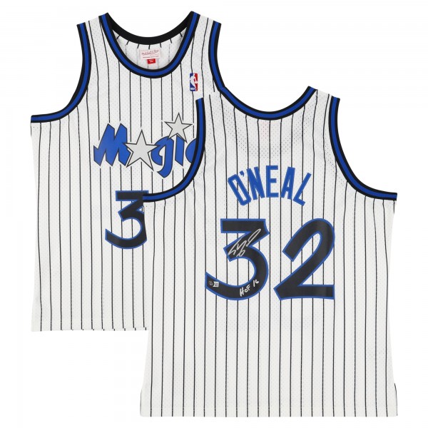 Игровая джерси Shaquille ONeal Orlando Magic Autographed Fanatics Authentic White Mitchell & Ness 1993-94 Swingman with HOF 16 Inscription