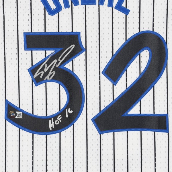 Игровая джерси Shaquille ONeal Orlando Magic Autographed Fanatics Authentic White Mitchell & Ness 1993-94 Swingman with HOF 16 Inscription