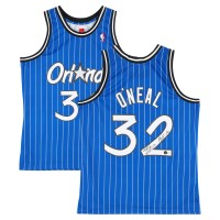 Игровая джерси Shaquille ONeal Orlando Magic Autographed Fanatics Authentic Blue Mitchell & Ness 1994-95 Swingman with HOF 16 Inscription
