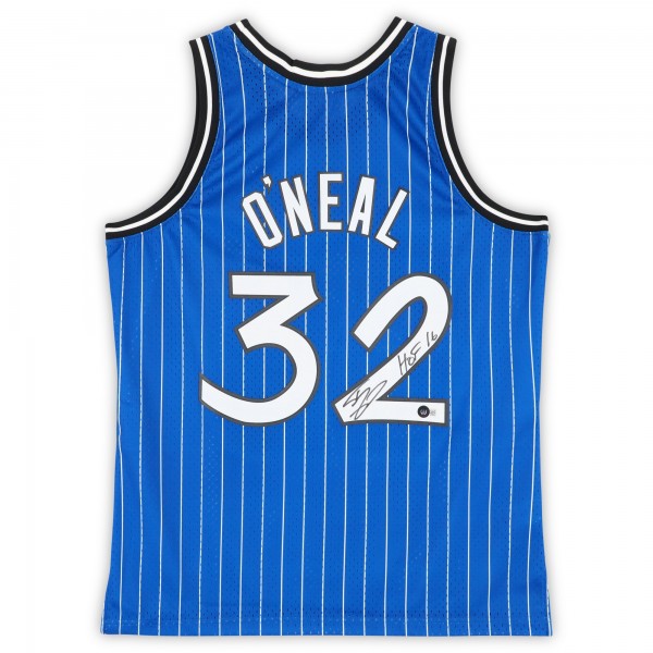 Игровая джерси Shaquille ONeal Orlando Magic Autographed Fanatics Authentic Blue Mitchell & Ness 1994-95 Swingman with HOF 16 Inscription