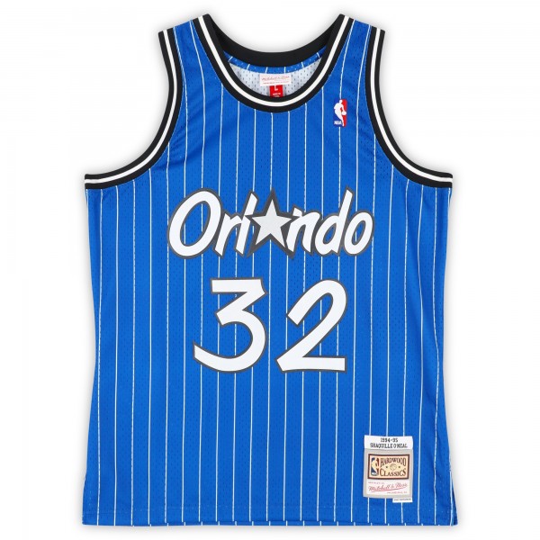 Игровая джерси Shaquille ONeal Orlando Magic Autographed Fanatics Authentic Blue Mitchell & Ness 1994-95 Swingman with HOF 16 Inscription