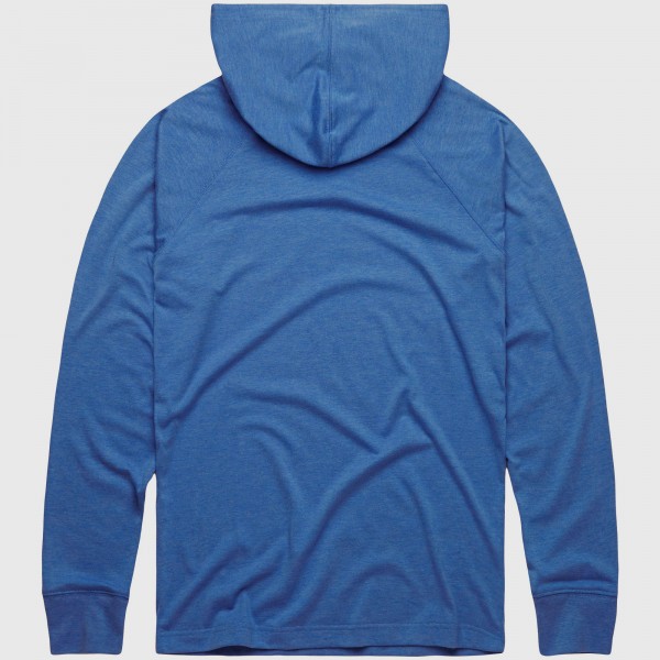 Los Angeles Dodgers Homage Royal Lightweight Raglan Tri-Blend Pullover Hoodie