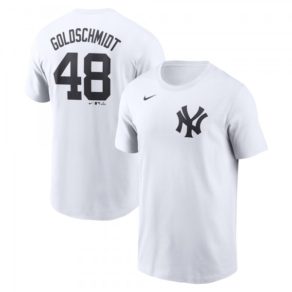New York Yankees Paul Goldschmidt Nike White Fuse Name & Number T-Shirt