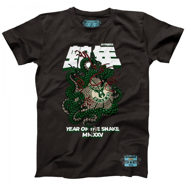 Unisex Milwaukee Bucks NBALab x Hyperfly Heather Black Year of the Snake Lunar New Year Collection T-Shirt