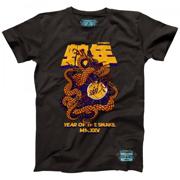Футболка Unisex Los Angeles Lakers NBALab x Hyperfly Heather Black Year of the Snake Lunar New Year Collection