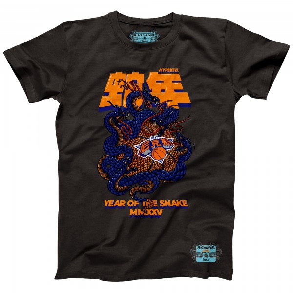 Unisex New York Knicks NBALab x Hyperfly Heather Black Year of the Snake Lunar New Year Collection T-Shirt