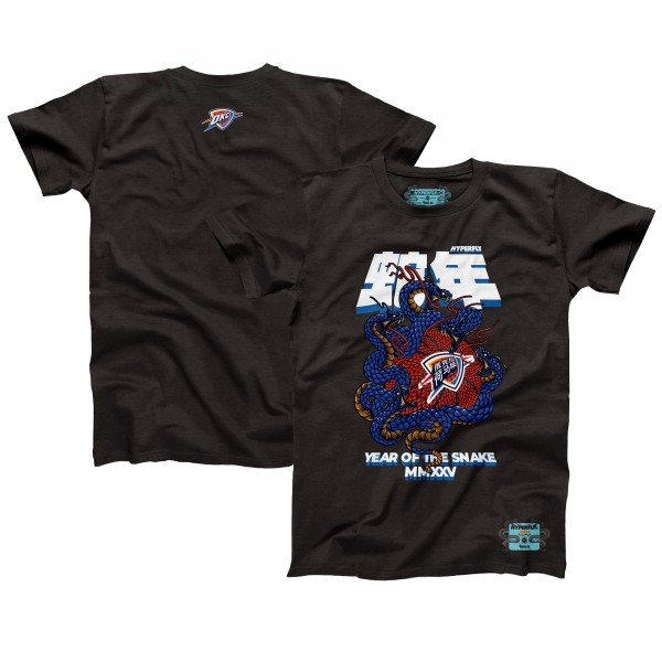Футболка Unisex Oklahoma City Thunder NBALab x Hyperfly Heather Black Year of the Snake Lunar New Year Collection