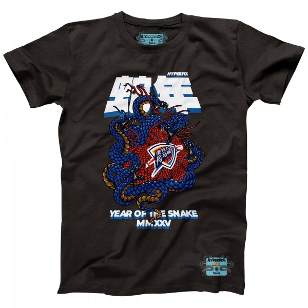 Футболка Unisex Oklahoma City Thunder NBALab x Hyperfly Heather Black Year of the Snake Lunar New Year Collection