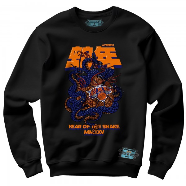 Unisex New York Knicks NBALab x Hyperfly Black Year of the Snake Lunar New Year Collection Sweatshirt