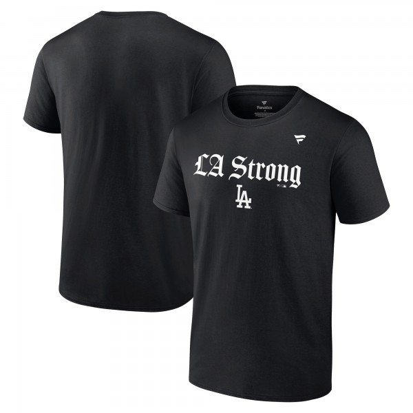 Unisex Los Angeles Dodgers Fanatics Black LA Strong T-Shirt