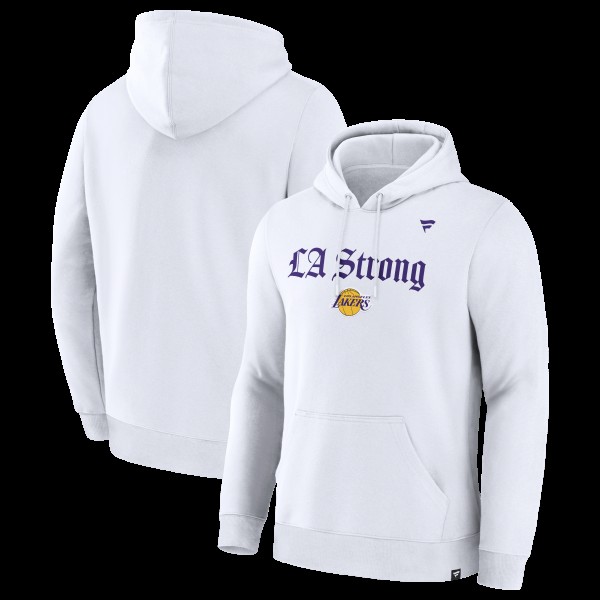 Толстовка Los Angeles Lakers Unisex LA Strong Premium Fleece - White