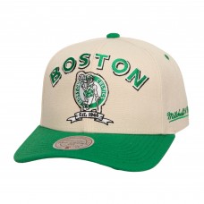 Boston Celtics Mitchell & Ness Cream/Kelly Green 17x NBA Champions Soul Legacy Defined Pro Crown Snapback Hat