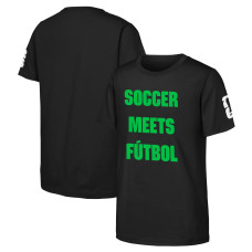 Подростковая FIFA World Cup 2026 Soccer Meets Futbol T-Shirt - Black