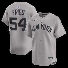 Джерси New York Yankees Max Fried Nike Gray Road Limited Player