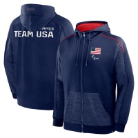 Толстовка на молнии U.S. Paralympics Fanatics Defender - Navy