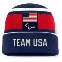 Шапка U.S. Paralympics Fanatics Victor Cuffed Knit - Navy/Red