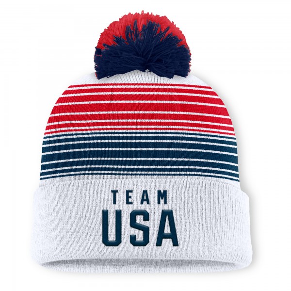 Шапка с помпоном Team USA Fanatics Medalist - White