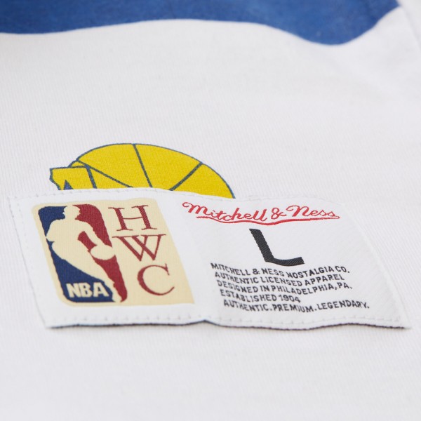 Unisex Golden State Warriors Mitchell & Ness White Hardwood Classics Vintage Team Origins Premium T-Shirt