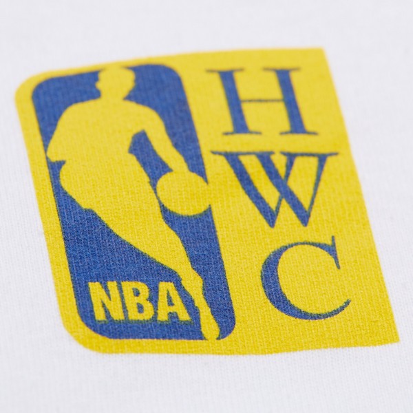 Unisex Golden State Warriors Mitchell & Ness White Hardwood Classics Vintage Team Origins Premium T-Shirt