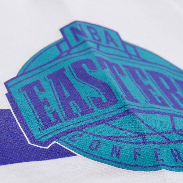 Футболка Unisex Charlotte Hornets Mitchell & Ness White Hardwood Classics Vintage Team Origins Premium