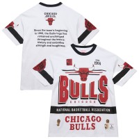 Футболка Unisex Chicago Bulls Mitchell & Ness White Hardwood Classics Vintage Team Origins Premium
