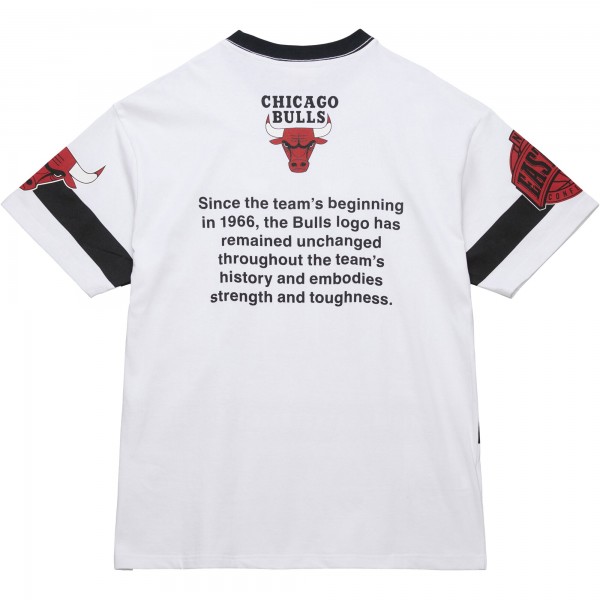 Футболка Unisex Chicago Bulls Mitchell & Ness White Hardwood Classics Vintage Team Origins Premium