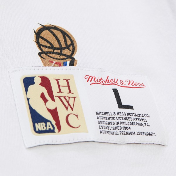 Футболка Unisex Chicago Bulls Mitchell & Ness White Hardwood Classics Vintage Team Origins Premium